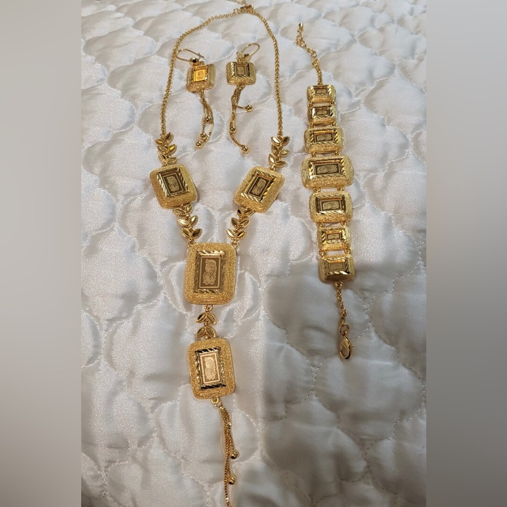 21K Gold Plated Jewelry Set